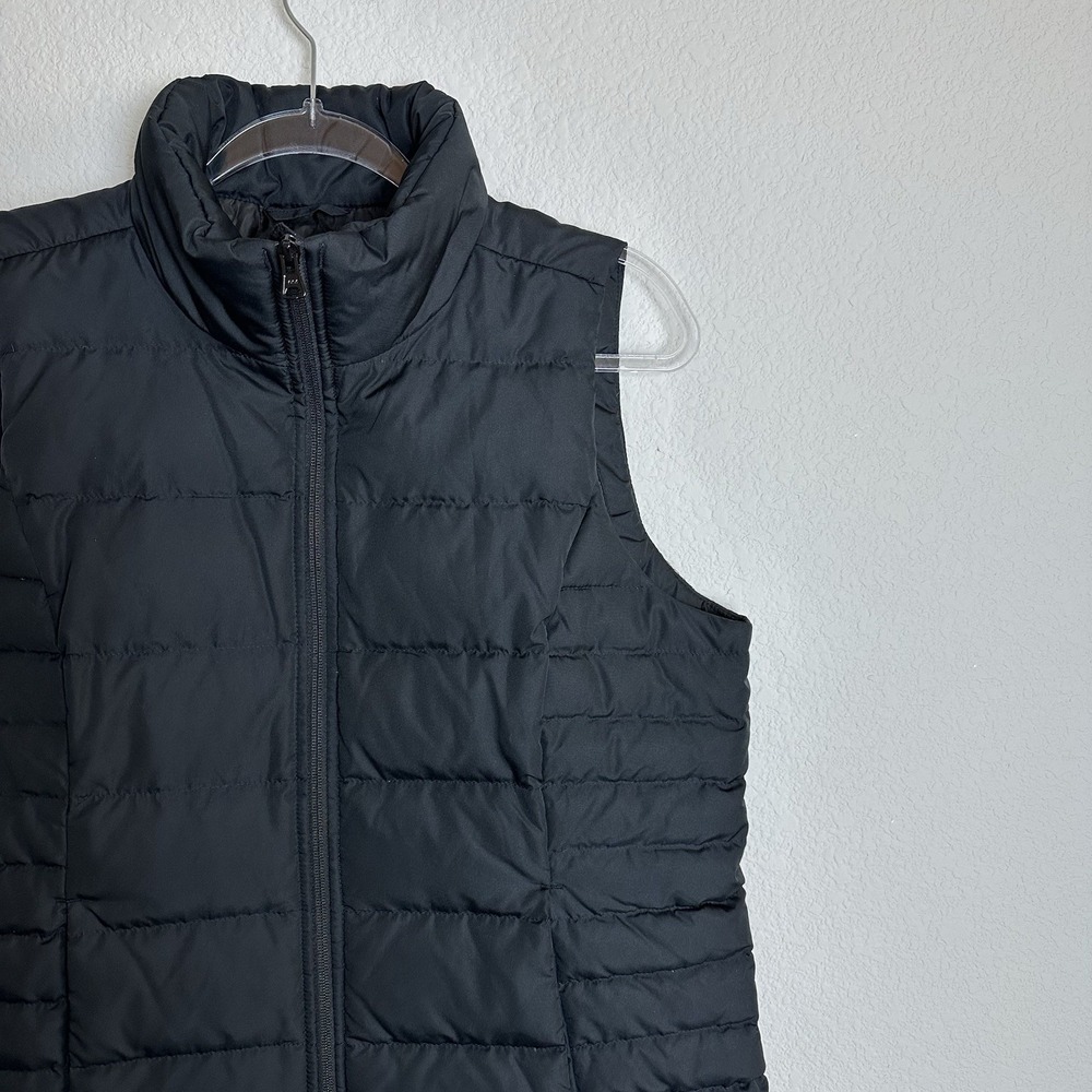 Lands' End Women's Ultralight 600 Fill Down Puffer Vest Black Sz Medium Cozy‎